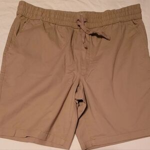 Sonoma High Rise Women's Pull On Khaki Shorts Drawstring Large NWT